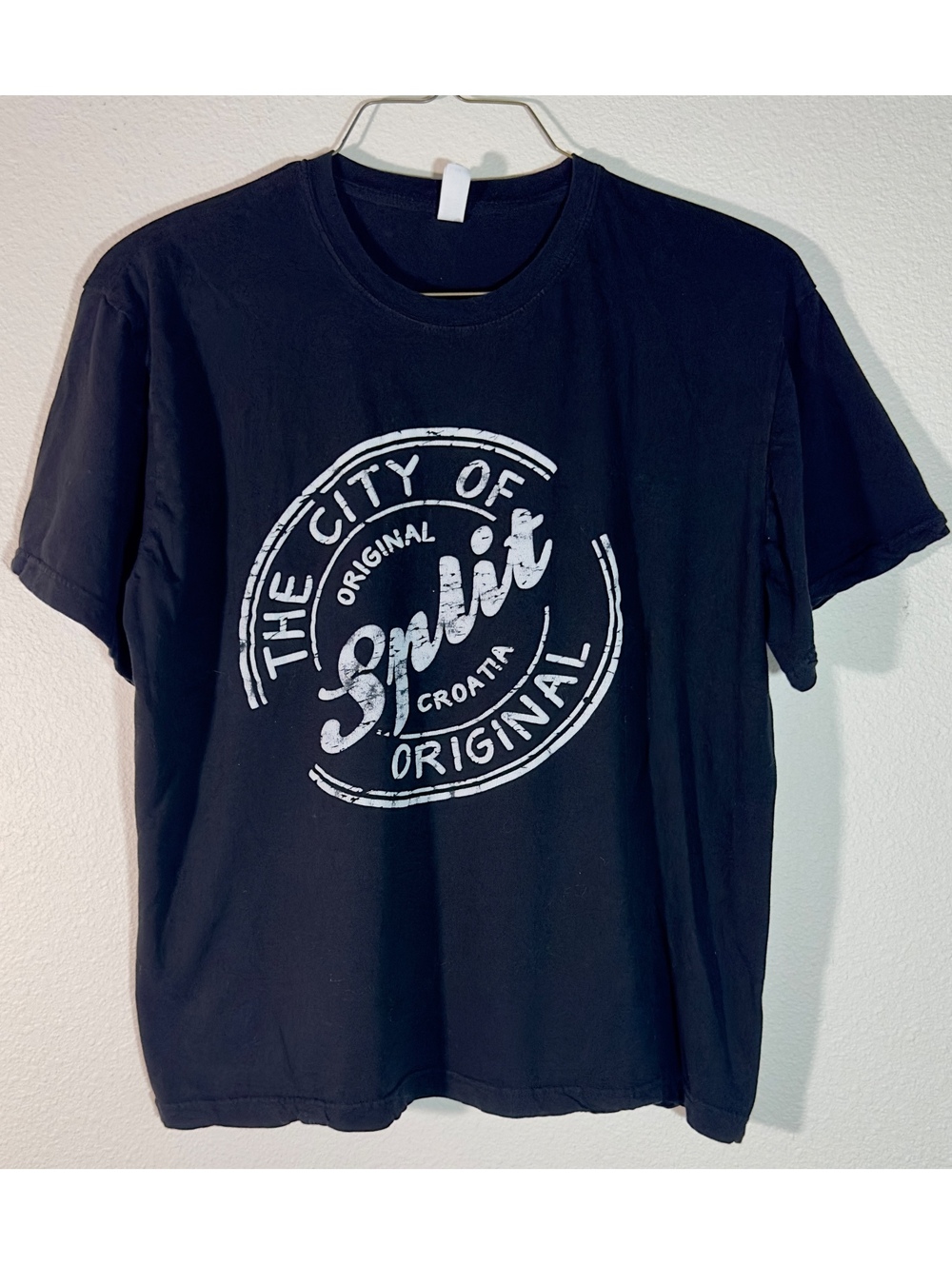 Piccolo Split Croatia Souvenir T-Shirt Unisex XL Black Travel Graphic Tee